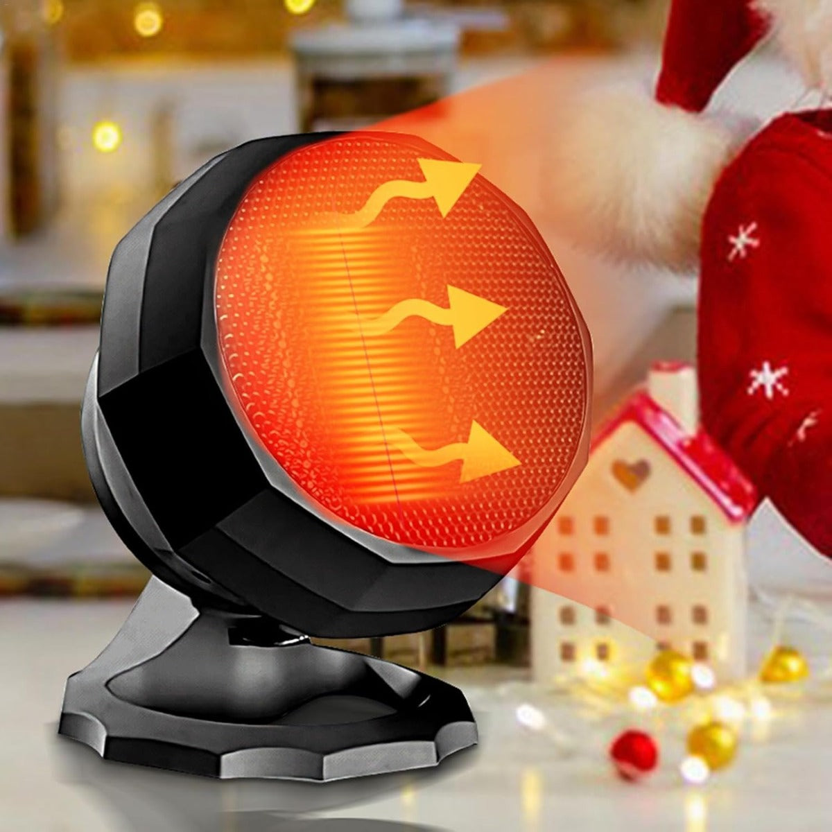 Stufa Elettrica da Tavolo 2000 W – Riscaldatore Portatile e Silenzioso con Riscaldamento Rapido per Ambienti Interni