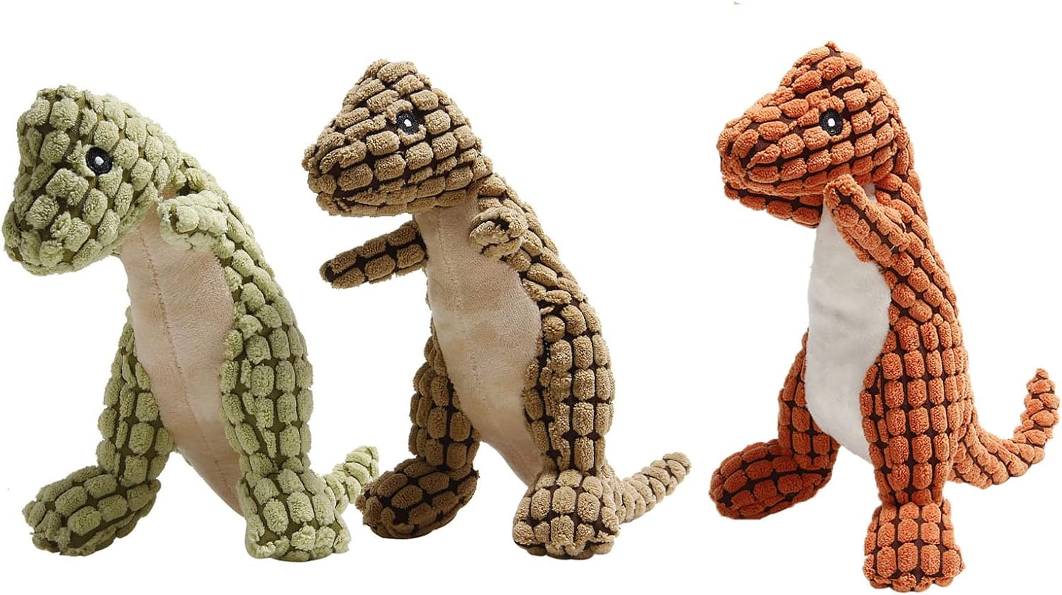 Giocattolo per Cani a Forma di Dinosauro con Squeaker, Morbido e Resistente