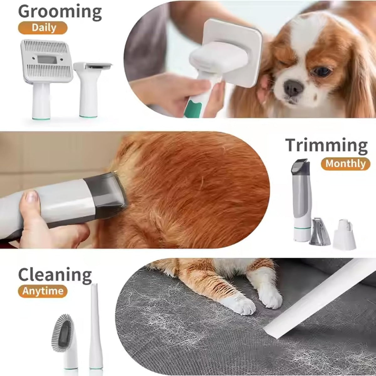 Kit Aspirapolvere per Animali Domestici 7 in 1