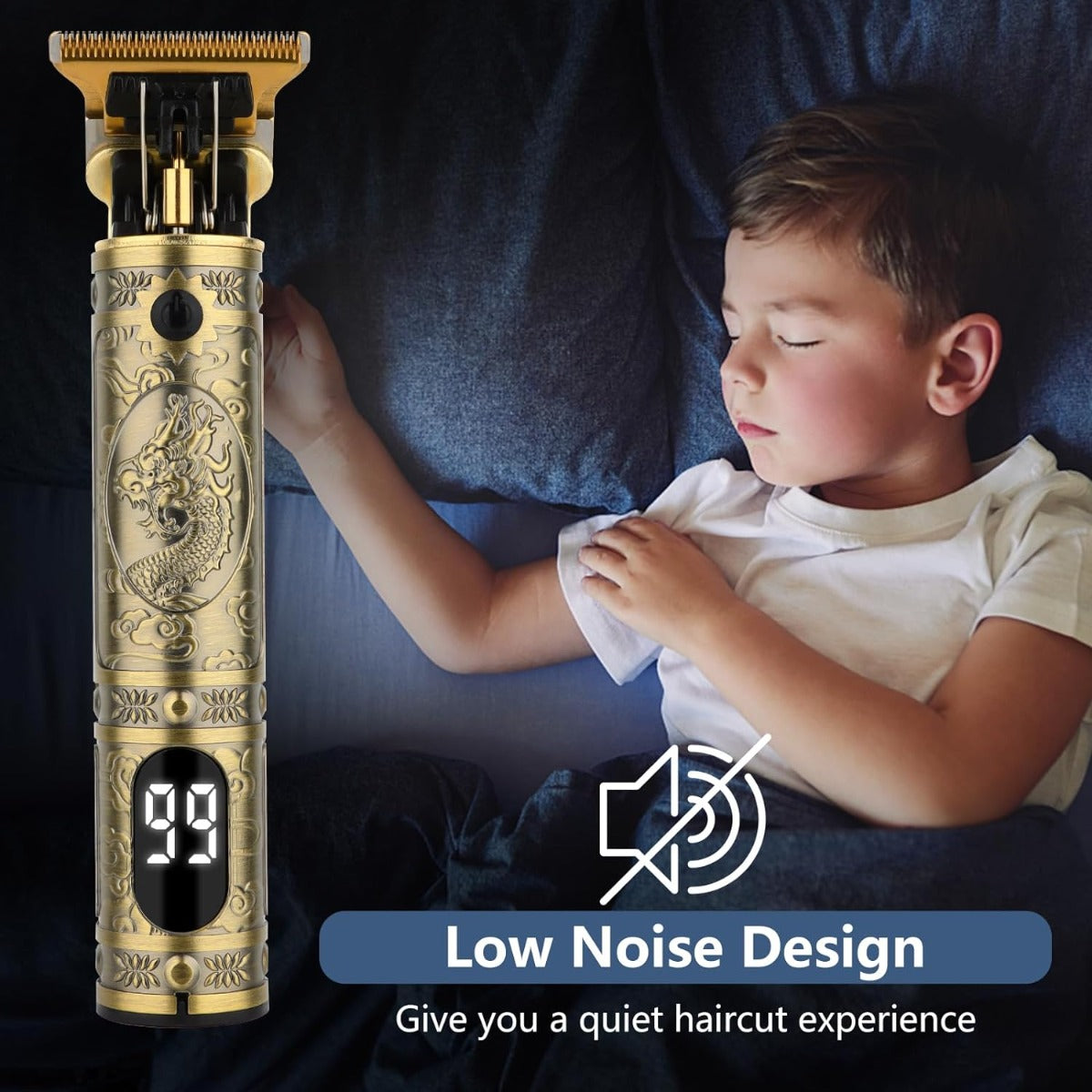 Tagliacapelli uomo Professionale Ricaricabile USB con Display Digitale, Schermo LCD & Accessori