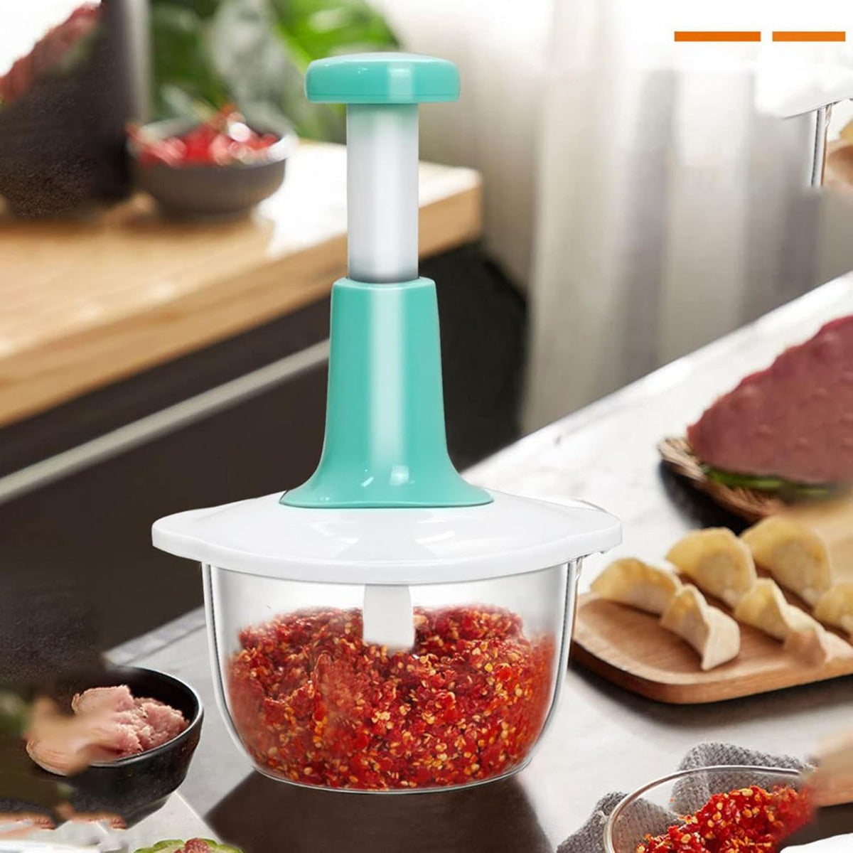 Tritacarne Manuale con Lame in Acciaio Inossidabile – Compatto e Pratico per Uso Domestico