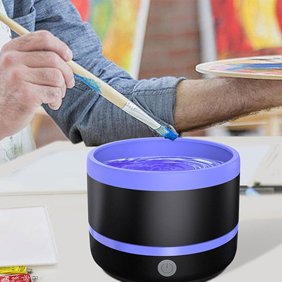 Macchina per la Pulizia dei Pennelli da Trucco con Rotazione 360° e Pulizia Profonda