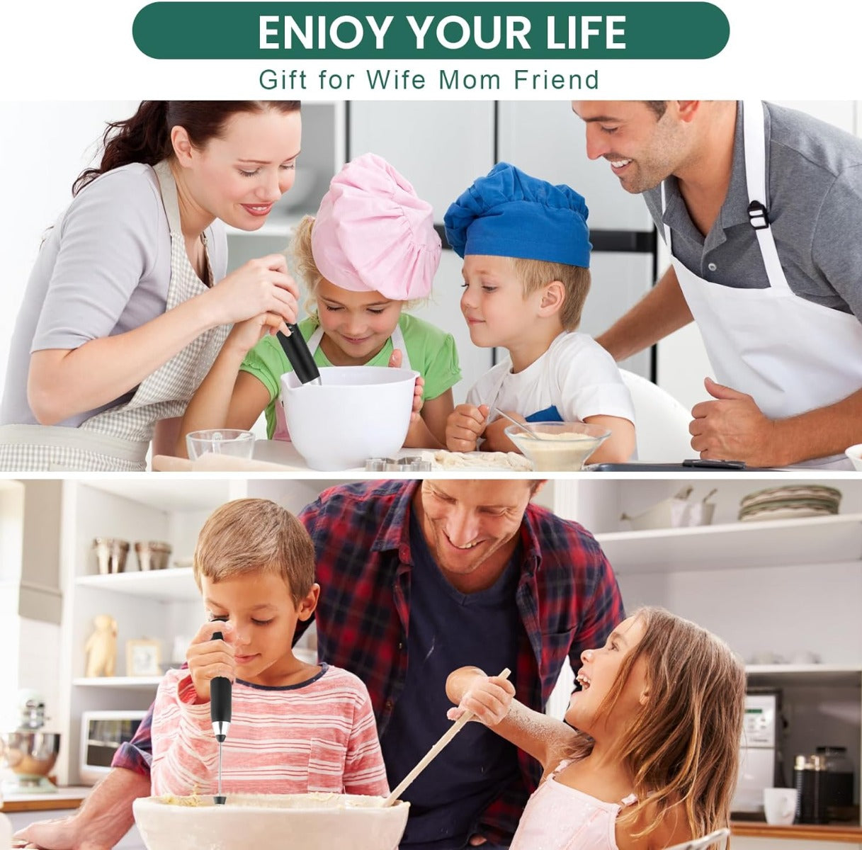 Montalatte ricaricabile a 3 velocità con frusta in acciaio inox