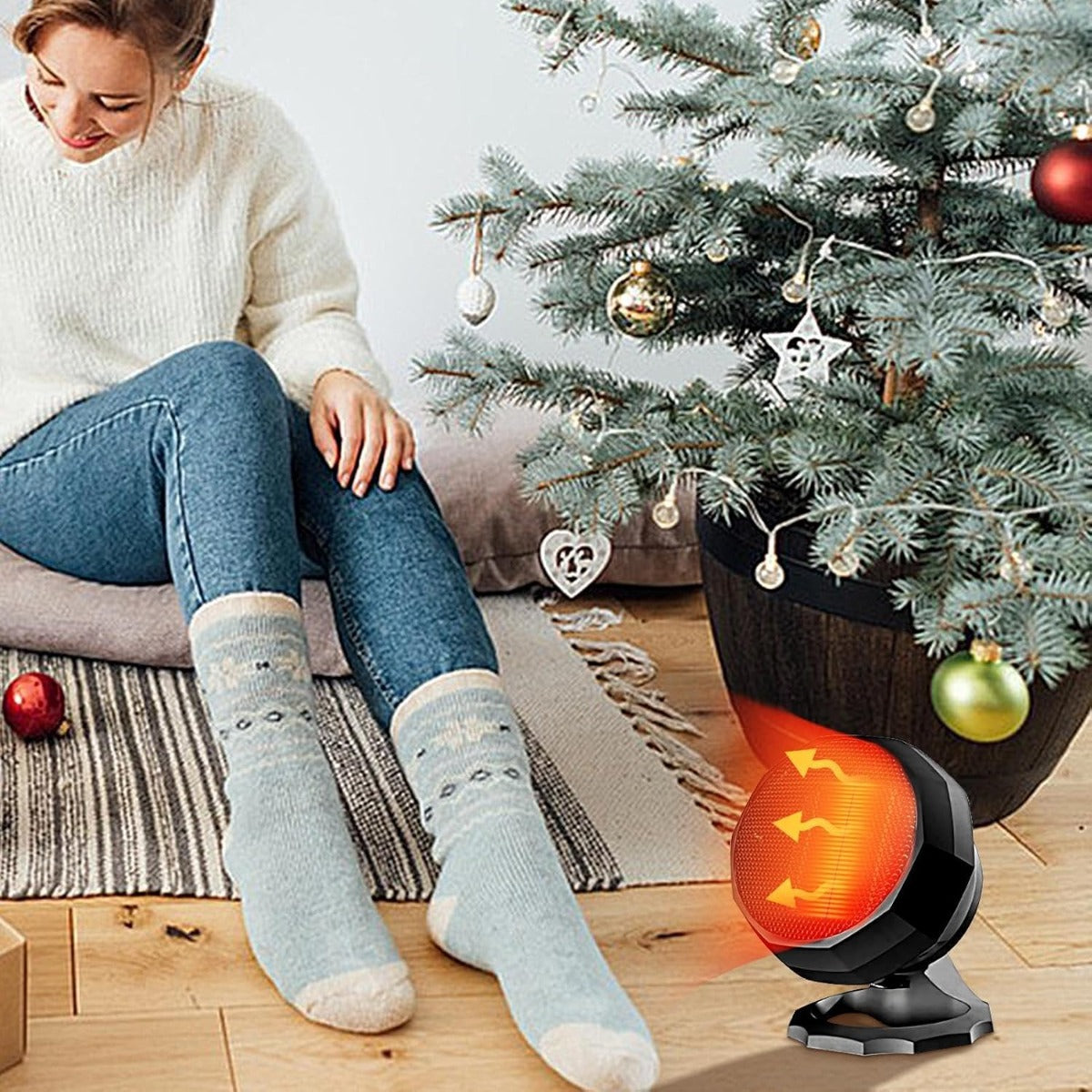 Stufa Elettrica da Tavolo 2000 W – Riscaldatore Portatile e Silenzioso con Riscaldamento Rapido per Ambienti Interni