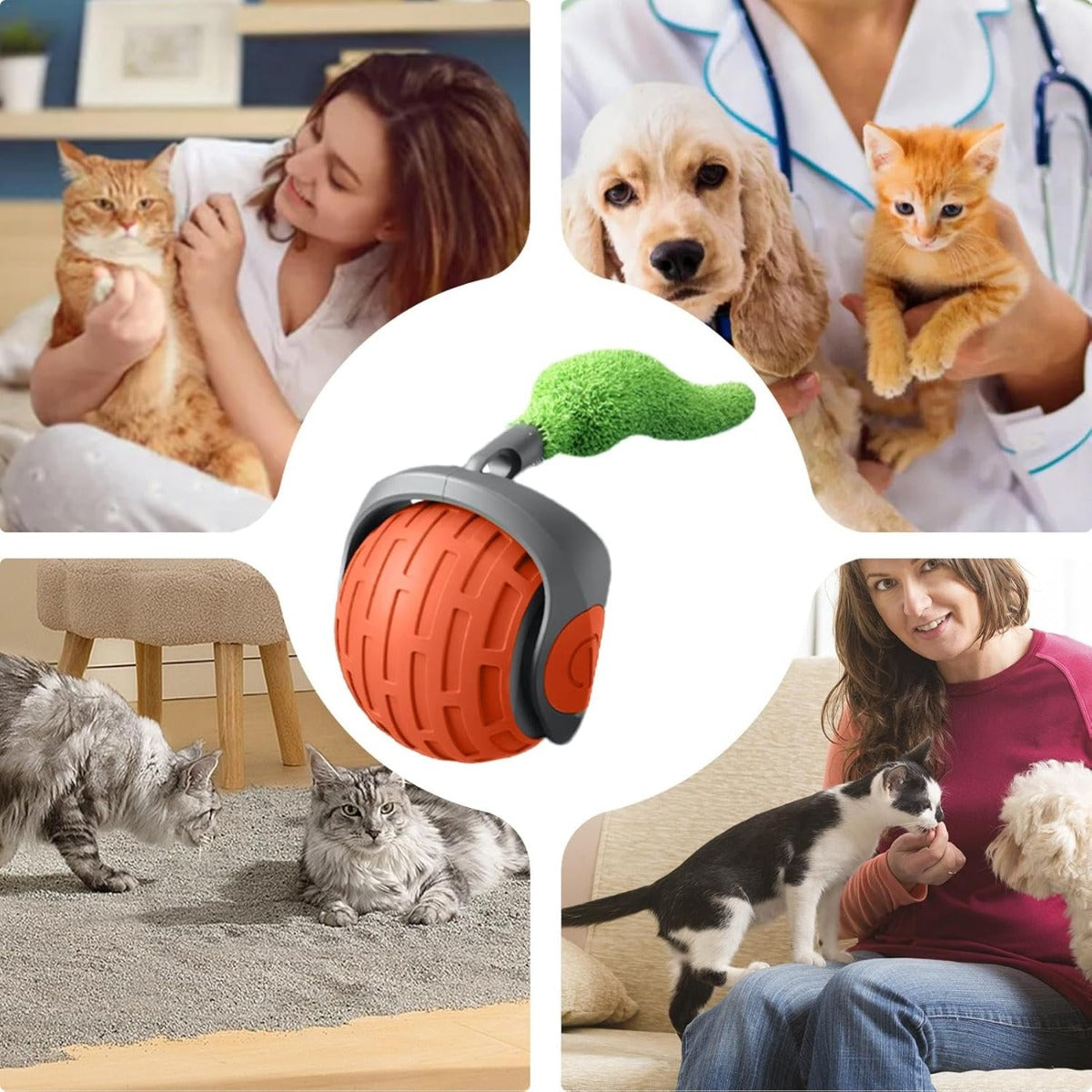 Palla Interattiva per Gatti e Cani, Giocattolo Automatico con Movimento Attivato, Perfetta per Gioco Indoor e Outdoor