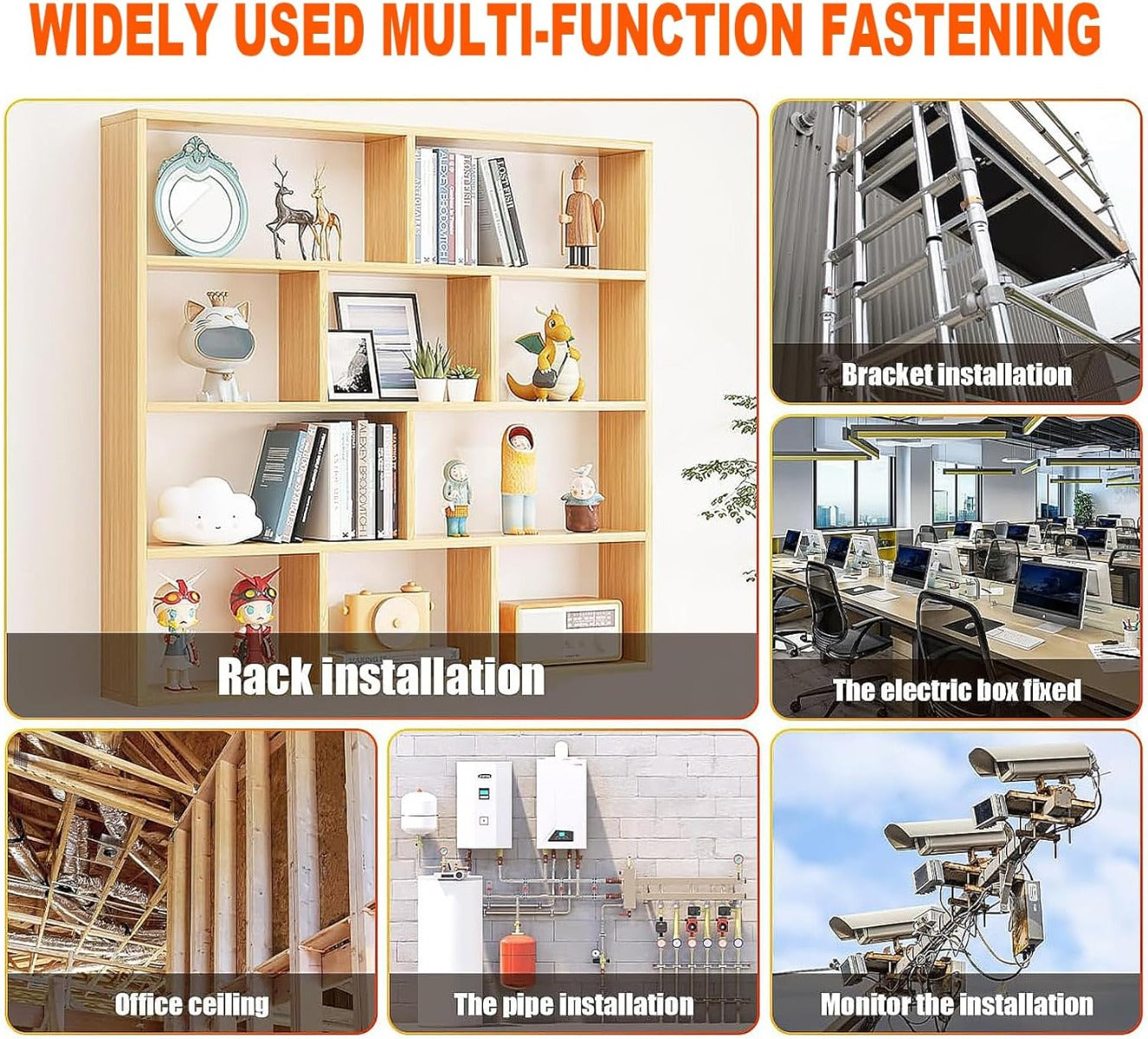 Pistola Manuale Sparachiodi Portatile con Silenziatore Regolabile per Muri e Cemento