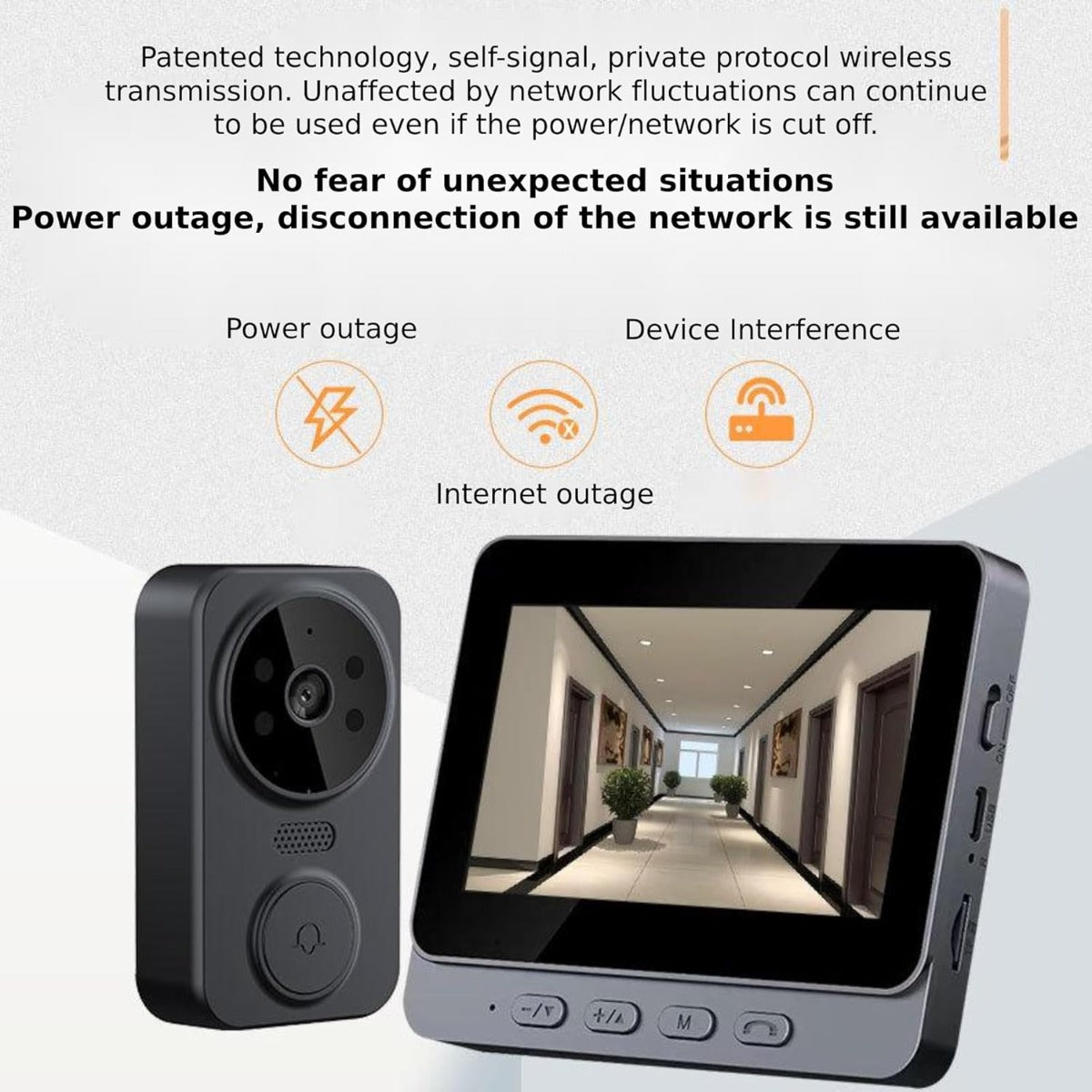 Videocitofono con Monitor, Visione Notturna, Voce Bidirezionale, Angolo di Visione Ampio.