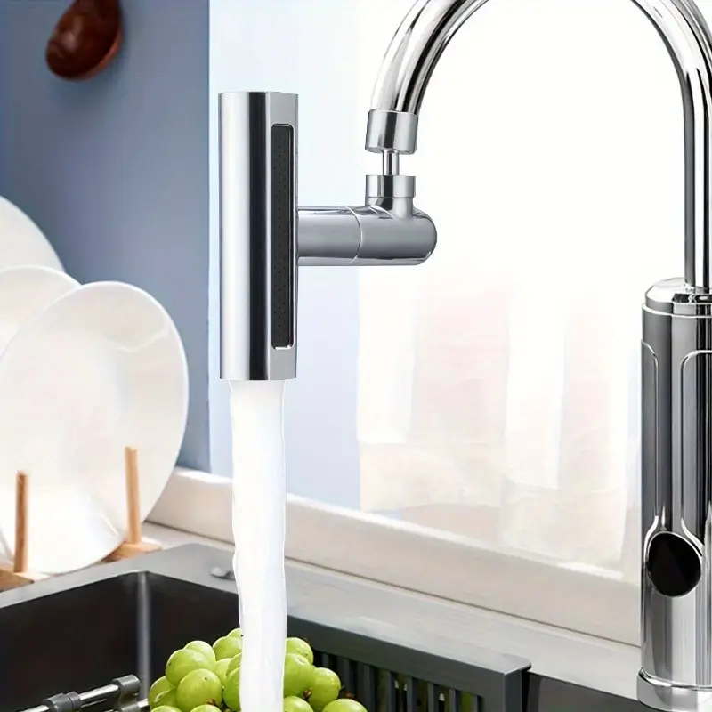 Rubinetto Rotante 360 Gradi, Prolunga Rubinetto Aeratore con Filtro Antispruzzo, Rubinetto Bagno