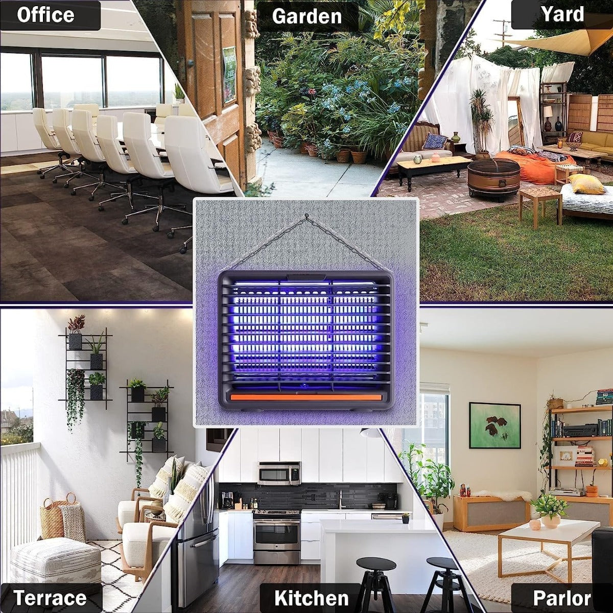 Lampada Antizanzare Elettrica – Zanzariera da Interno Portatile, Silenziosa ed Efficace (10W)