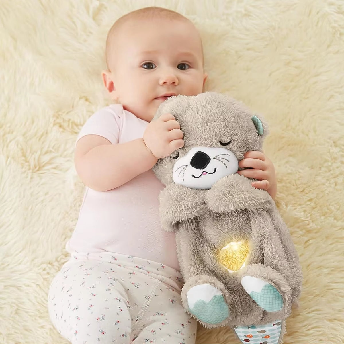 Lontra Teddy -  il Peluche che respira con luci e musica