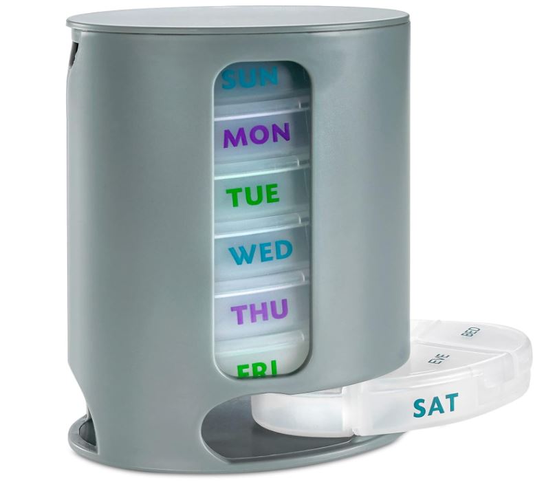 Portapillole Settimanale con 7 Scomparti Giornalieri e 4 Sezioni al Giorno – Organizzatore di Pillole per Vitamine e Farmaci