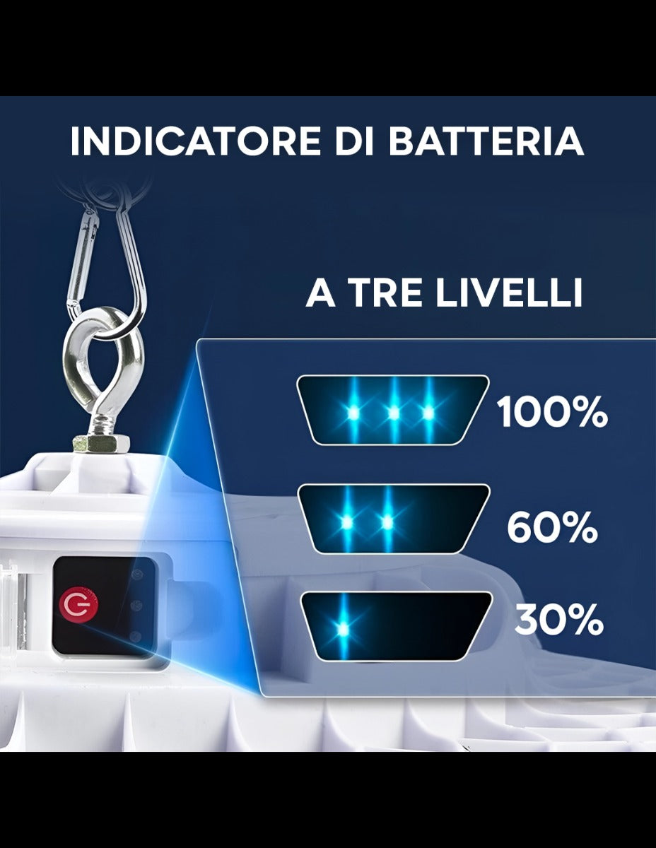 Lampada LED Plafoniera 400W con Pannello Solare e Telecomando