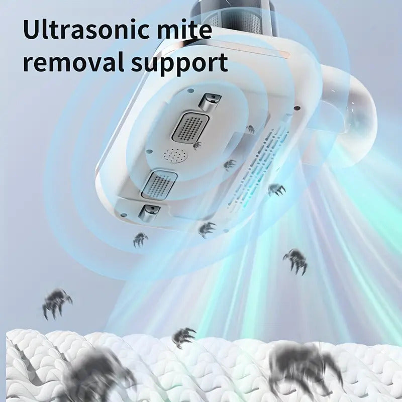 Ultra spin aspirapolvere battimaterasso con luce uv-c,, antiacaro, antibatterica, rimuove allergeni e polvere