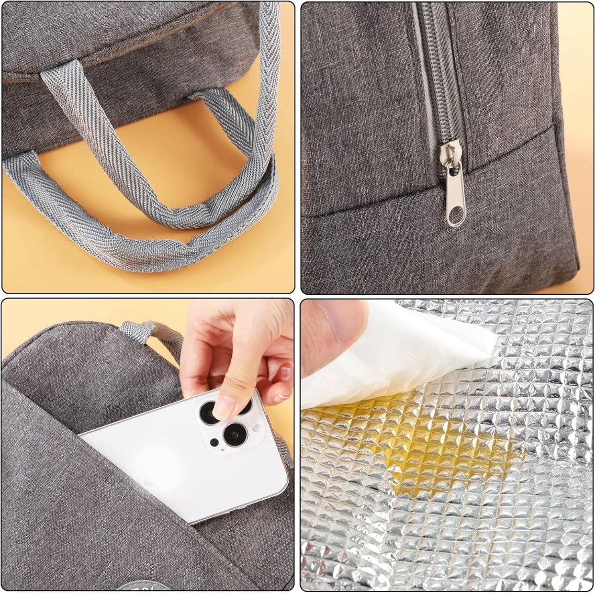 Set Lunch Box con Borsa Termica – 6 Pezzi per Pranzo, Ufficio, Scuola e Campeggio