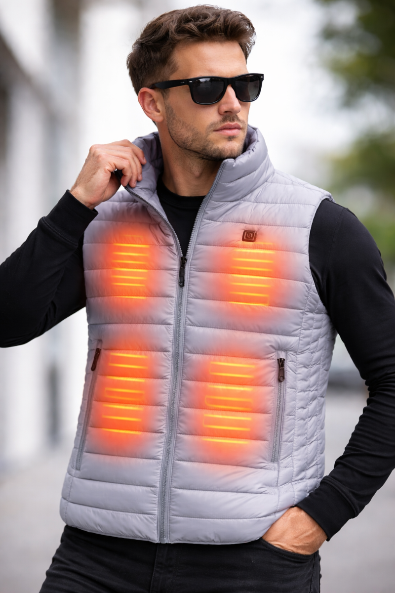 Gilet Riscaldante USB con Pad Riscaldanti Incorporati- Ideale per Attività Invernali come Caccia, Campeggio, Escursionismo, Sci