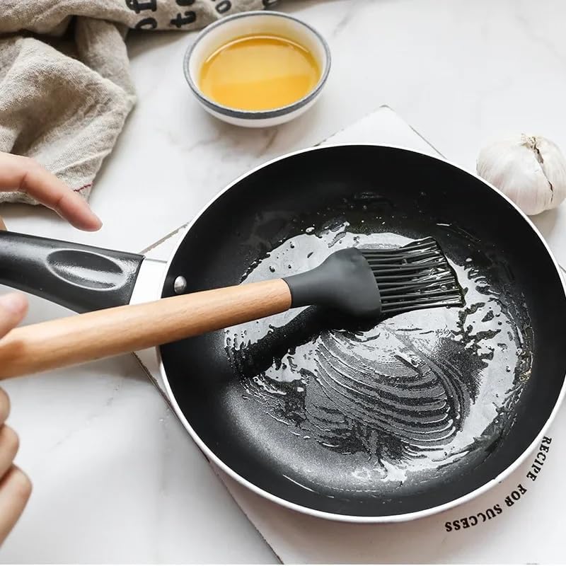 Set di 12 Utensili da Cucina in Silicone – Resistenti al Calore, Antiaderenti e Lavabili in Lavastoviglie nero
