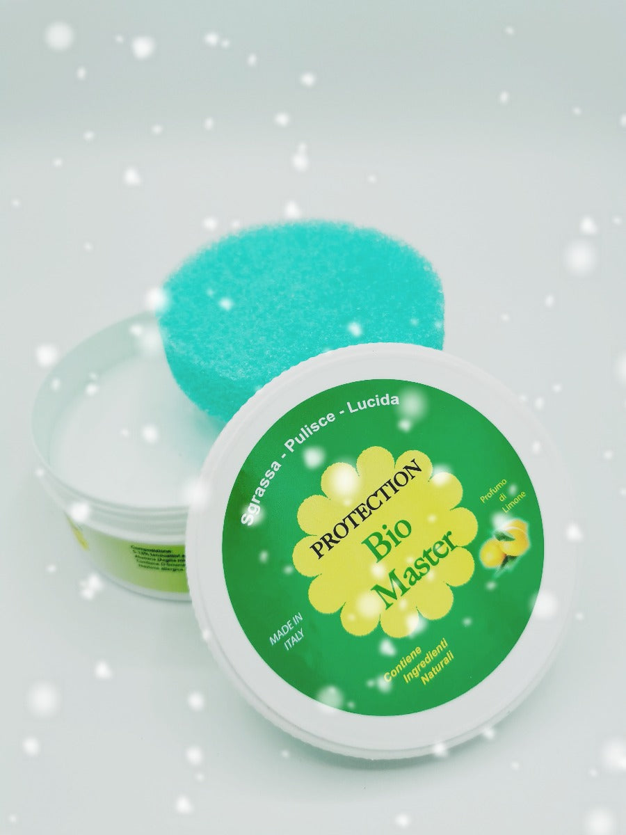 Detergente universale in pasta  con Spugna, profumazione al limone. Sgrassa - Pulisce- Lucida 100% biodegradabile