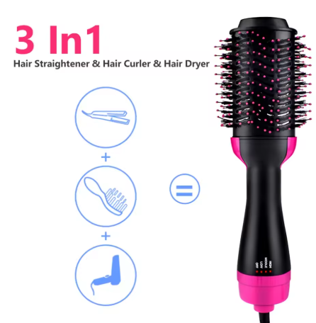 Spazzola ad Aria Calda 3 in 1 – Asciugacapelli, Styler e Volumizzatore con Tecnologia a Ioni
