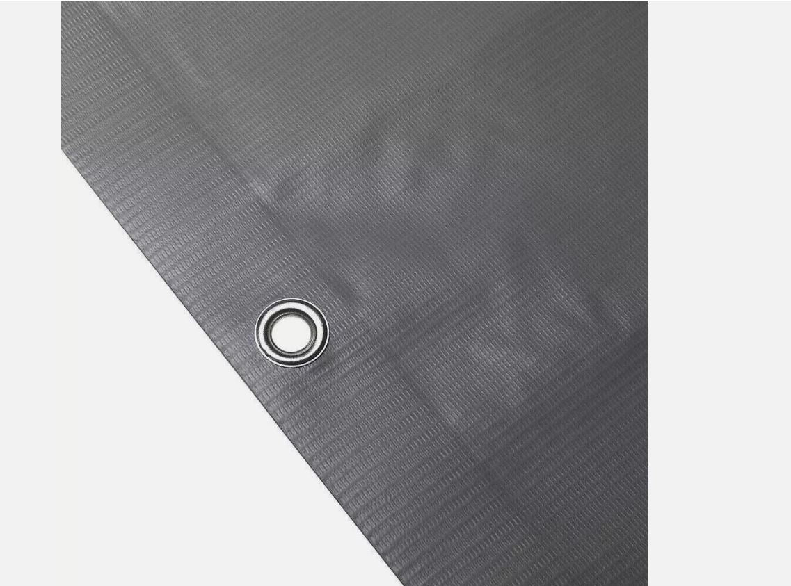 Telo Frangivista per Balcone Grigio 500x85 cm – Copertura Oscurante Impermeabile con Occhielli e Corde, Protezione UV 50+