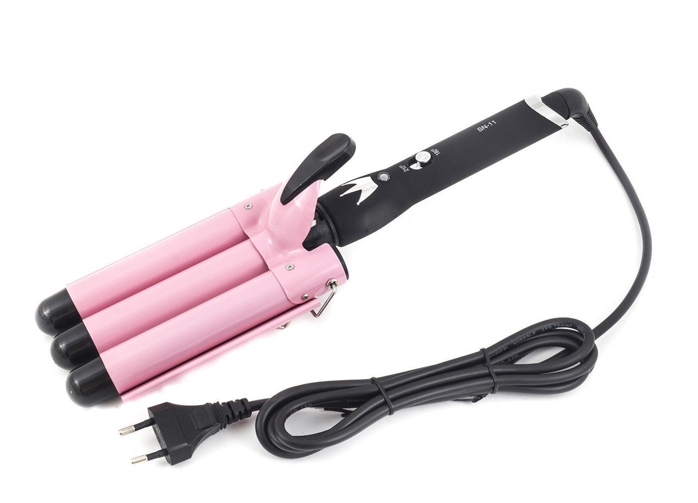 Piastra Ondulante a 3 Tubi – Effetto Onde e Ricci, Temperatura Regolabile fino a 210°C