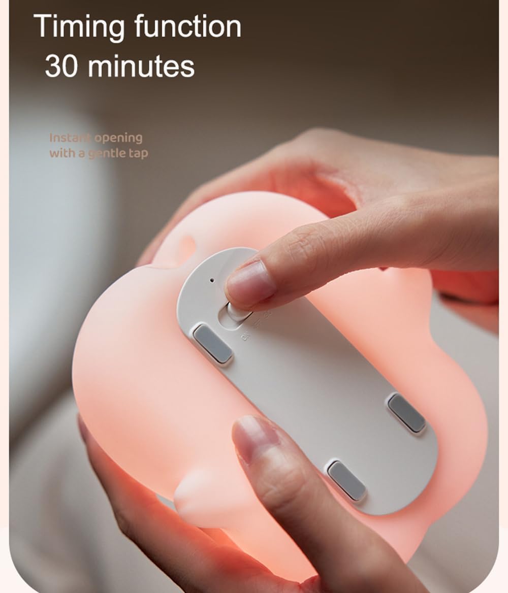 Lampada Notturna a Forma di Maialino – Luce LED Ricaricabile e Dimmerabile