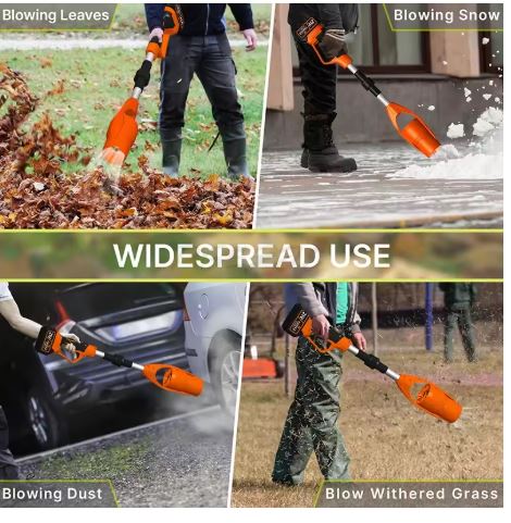 Soffiatore a Vento Alto Wireless con Batteria al Litio Ricaricabile 24V - Potente Soffiaggio per Polvere e Foglie da Giardino