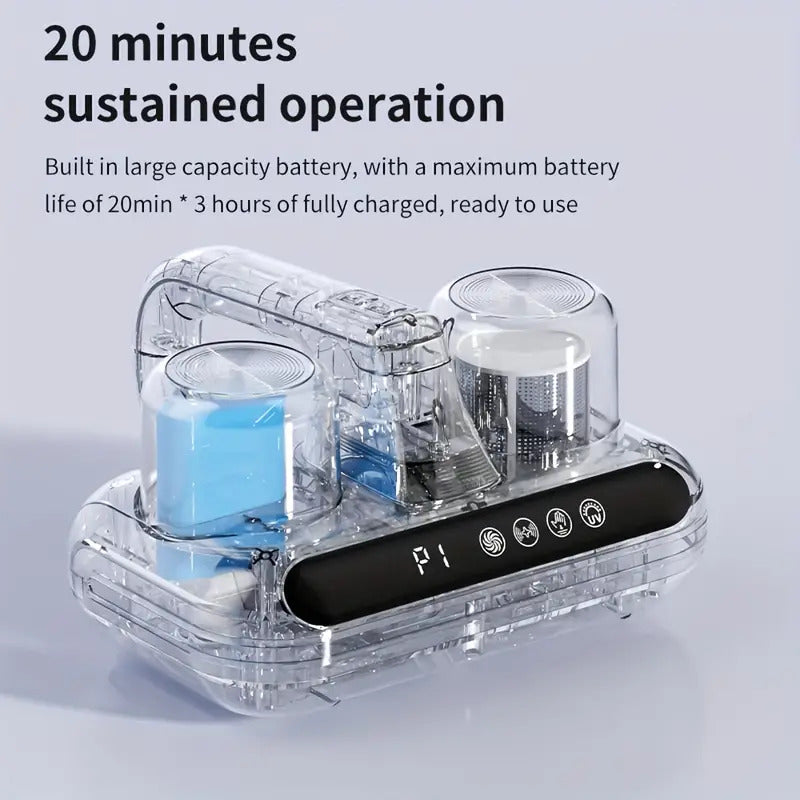 Ultra spin aspirapolvere battimaterasso con luce uv-c,, antiacaro, antibatterica, rimuove allergeni e polvere