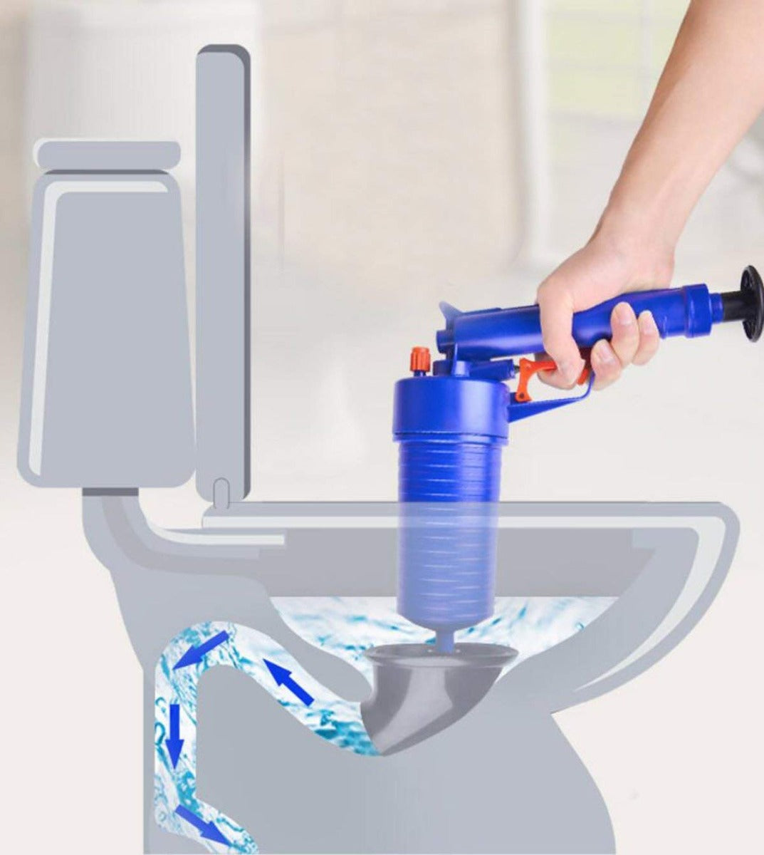 Sturalavandini ad Aria Compressa con 3 Ventose – Ideale per Scarichi Intasati e Gorgoglianti