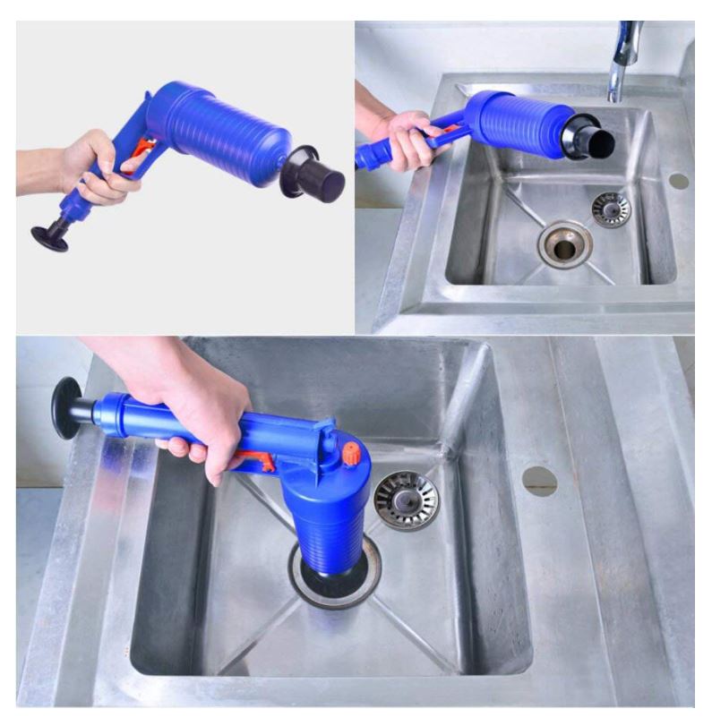 Sturalavandini ad Aria Compressa con 3 Ventose – Ideale per Scarichi Intasati e Gorgoglianti