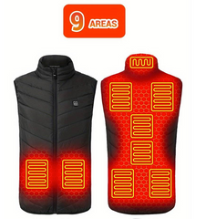 Gilet Riscaldante USB con Pad Riscaldanti Incorporati  - Ideale per Attività Invernali come Caccia, Campeggio, Escursionismo, Sci