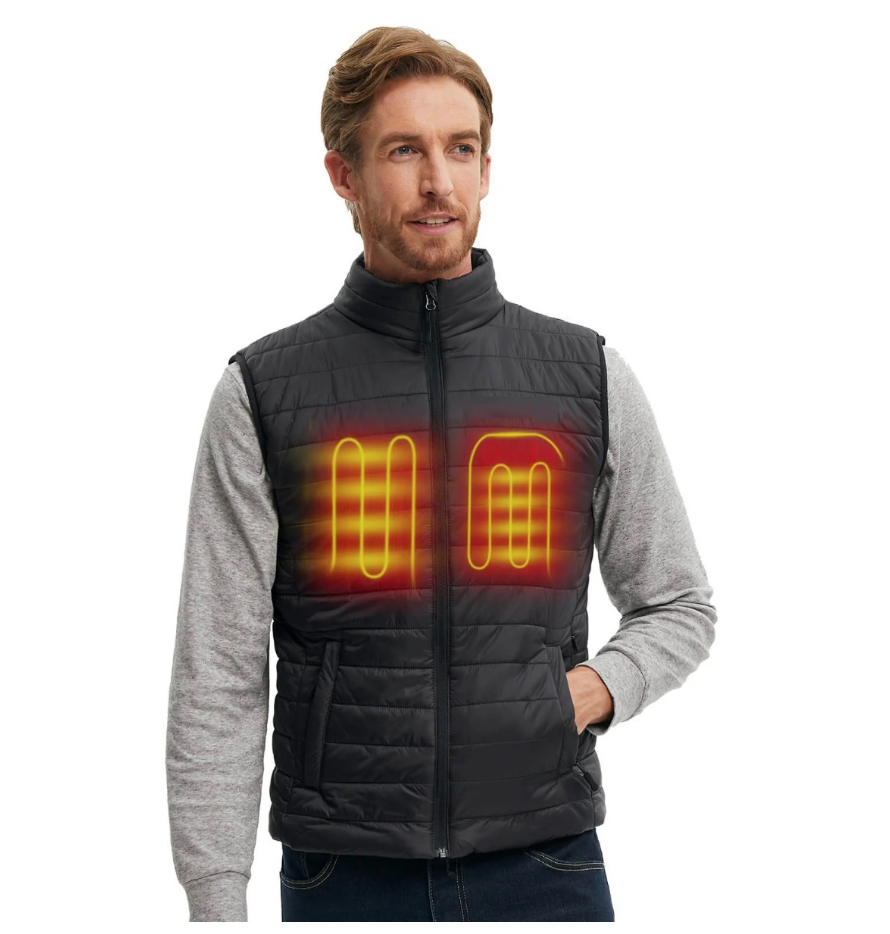 Gilet Riscaldante USB con Pad Riscaldanti Incorporati  - Ideale per Attività Invernali come Caccia, Campeggio, Escursionismo, Sci