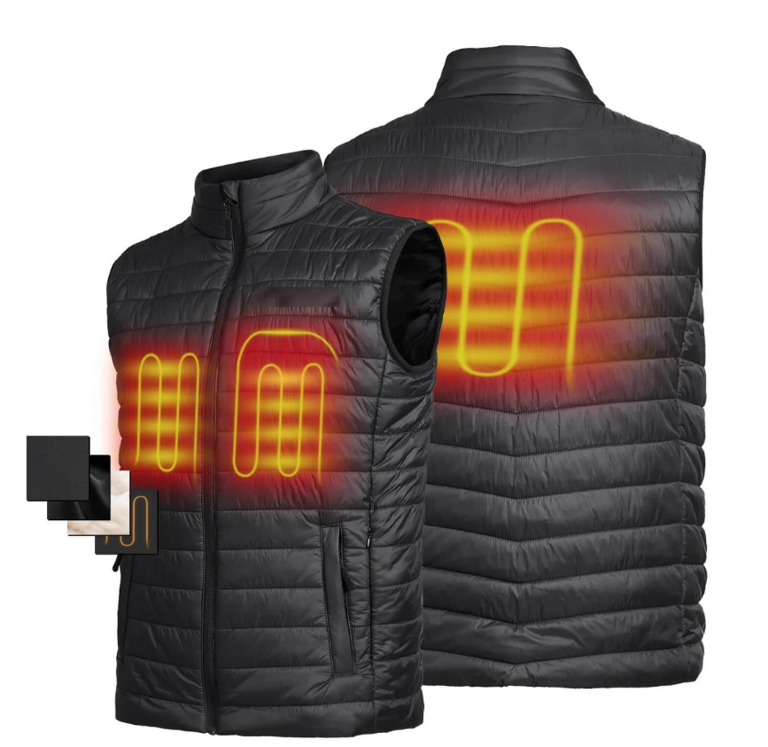 Gilet Riscaldante USB con Pad Riscaldanti Incorporati  - Ideale per Attività Invernali come Caccia, Campeggio, Escursionismo, Sci