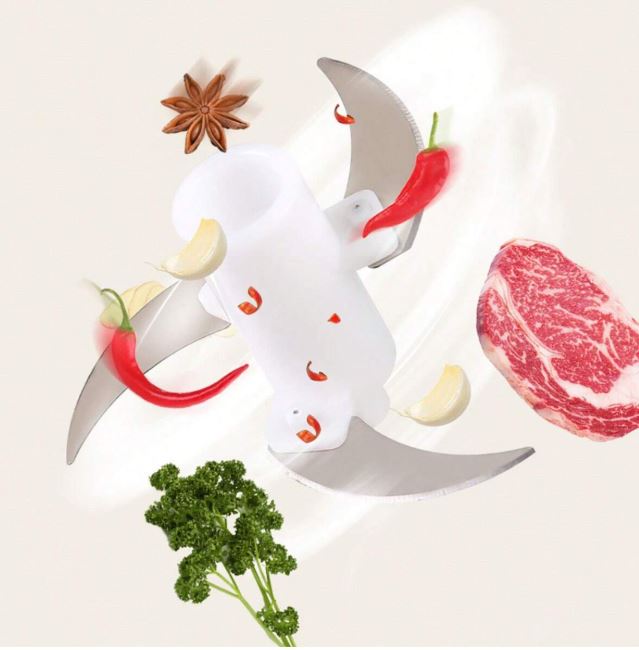 Tritatutto Elettrico Portatile 45 W – Frullatore e Trita-Alimenti Ricaricabile USB, Compatto e Multifunzionale