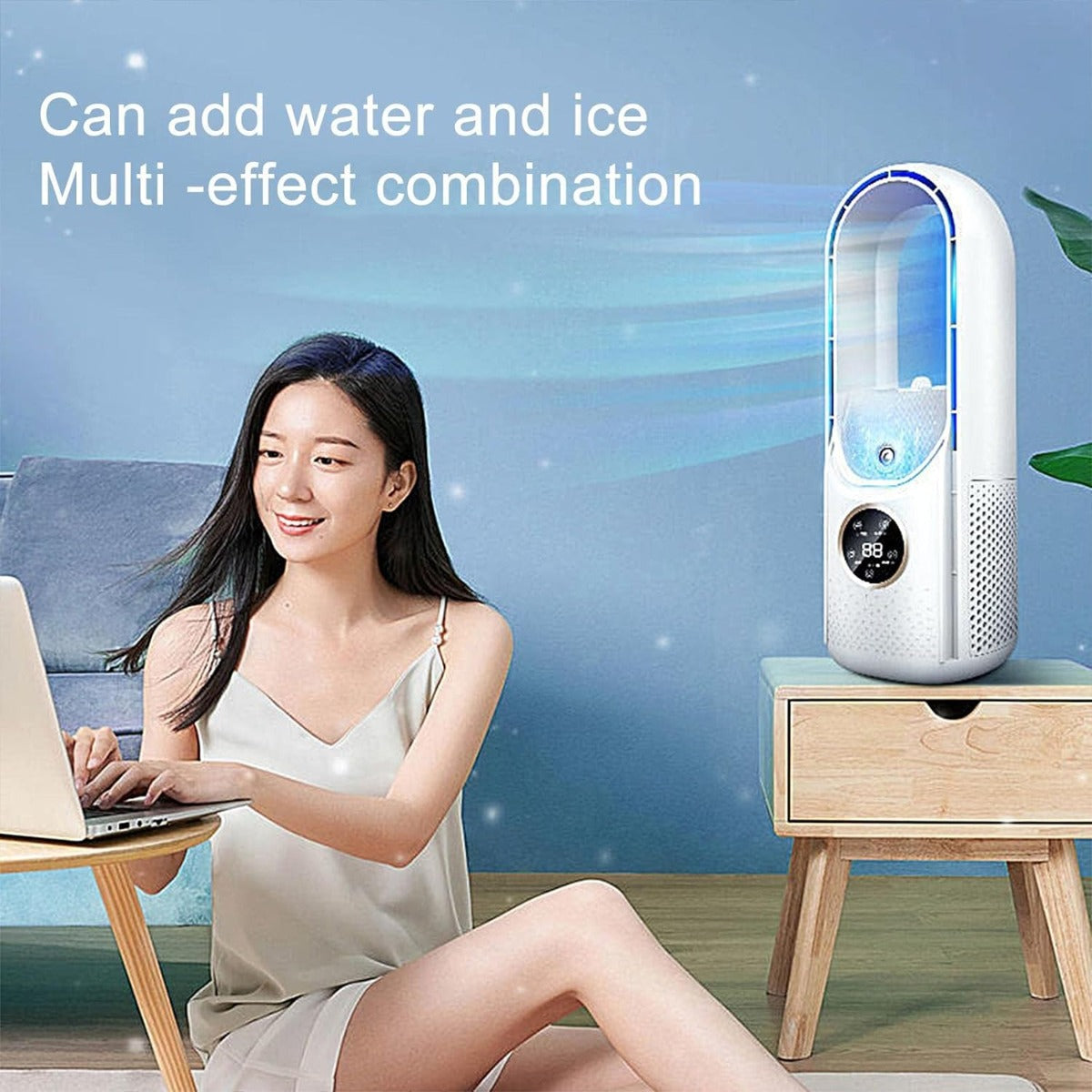 Condizionatore d'aria portatile ventilatore senza pale