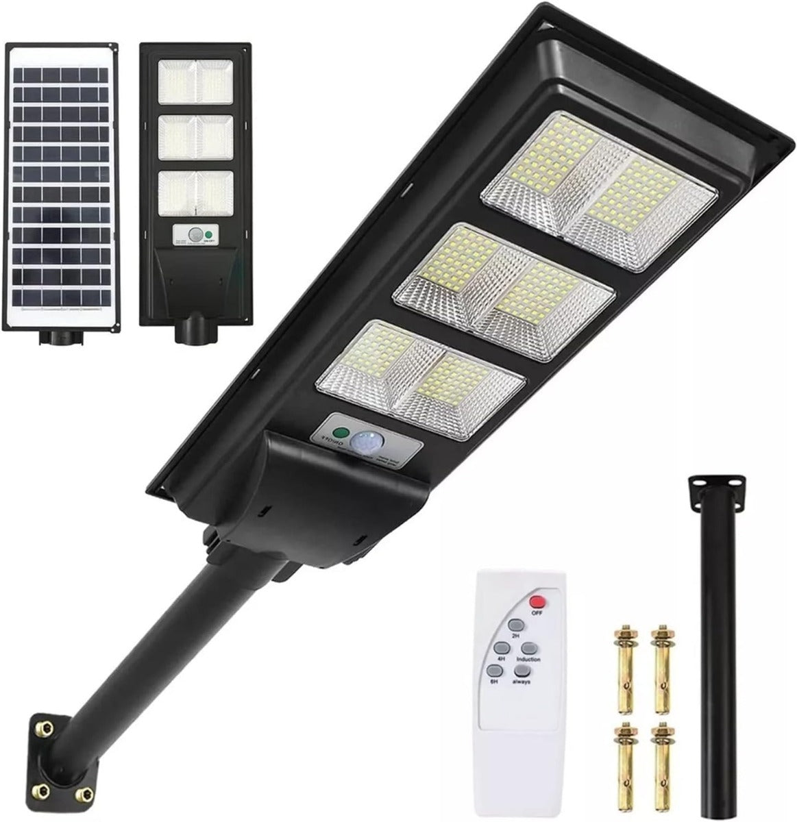 Lampione Solare LED 90W con Sensore di Movimento e Telecomando – 144 LED, Batteria 9000mAh